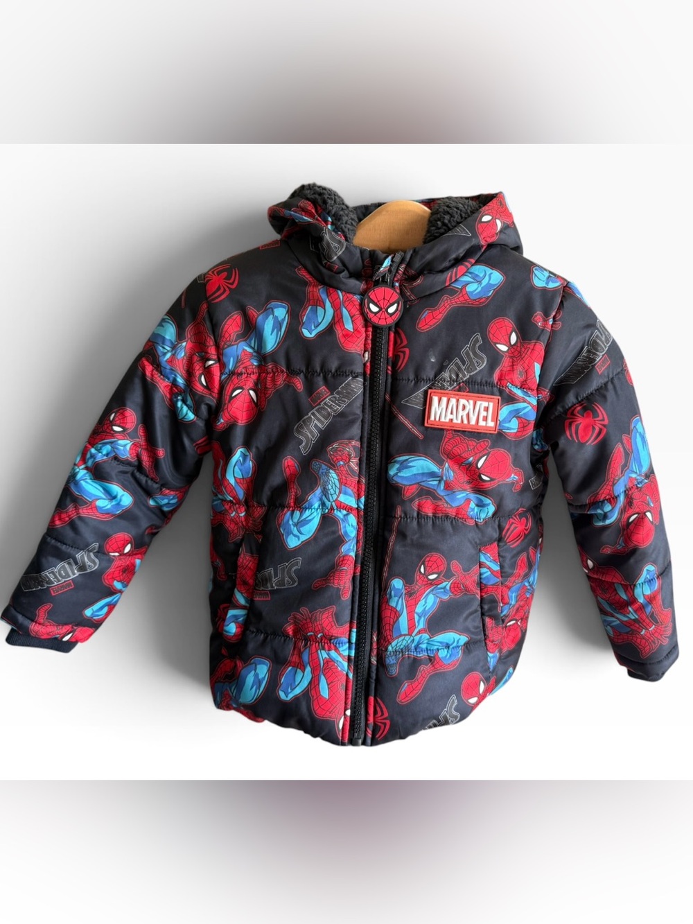 Marvel Spider-Man Hooded Puffer Coat Boys 4T
